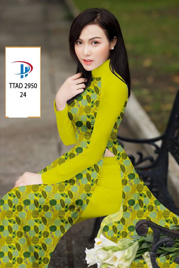 Vải Áo Dài Hình Lá AD TTAD2950 72